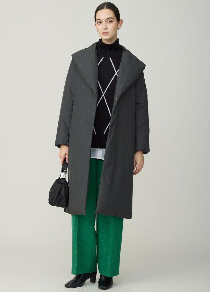 菱格紋高領設計針織衫